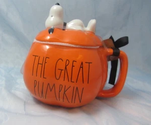 Snoopy The Great Pumpkin Peanuts x Rae Dunn Mug Halloween Fall Autumn HTF Topper - Picture 1 of 6