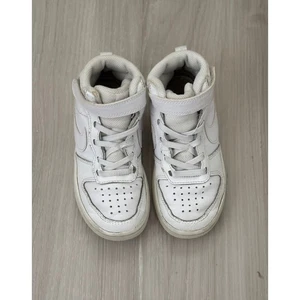 Nike Court Vision Tenis Medianos Niño Pequeño Talla 11C Blanco Alto Zapatos Niños Niñas - Imagen 1 de 17