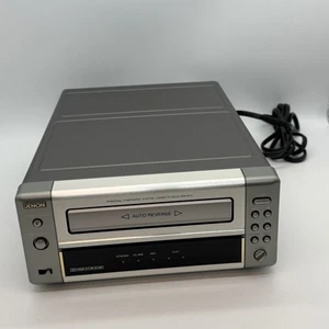 DENON DRR-M10 Cassette Deck Auto Reverse Audio Player Silver AC100V Tested -N14 - Picture 1 of 9