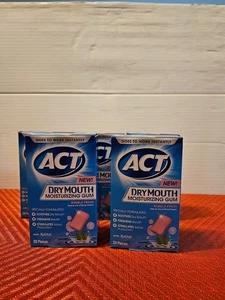 ACT Dry Mouth Moisturizing Gum with Zylltol 20 per Box set of 5 - Picture 1 of 3