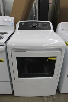 GE GTD58EBSVWS 27" White 7.4 cu. ft. Front Load Electric Dryer #156707 - Image 1 of 4