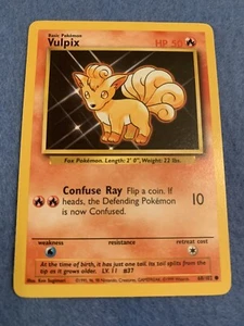 1st Edition Misprint Vulpix - 68/102 - Near Mint Condition.  Ready For Grading. - Picture 1 of 3