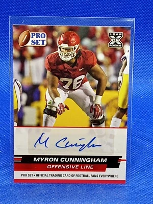 2022 Leaf Pro Set Draft Auto Myron Cunningham #PSA-MC2 Auto - Image 1 of 2