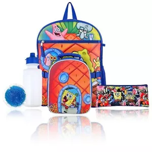 Mochila Bob Esponja con Bolsa de Almuerzo Bolsa de Lápices Nueva con Etiquetas ¡Envío Gratis! - Imagen 1 de 5