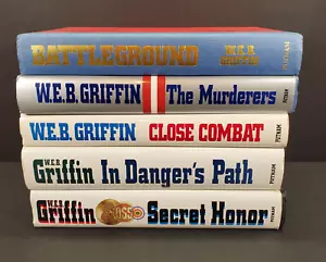 W.E.B. Griffin Lot of 5 HB/DJ Honor Bound, Corps, Badge of Honor (Missing 1 DJ) - Picture 1 of 4