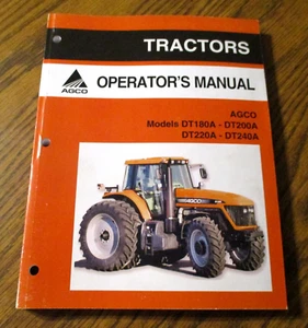 AGCO DT240A DT220A DT200A DT180A Manuale Manutenzione Operatori Trattore Originale - Foto 1 di 8