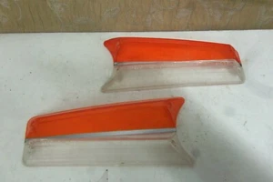 PAIR NOS GENUINE CARELLO LANCIA FULVIA S1 2C TAILLIGHT REAR LIGHT LENS - Foto 1 di 4