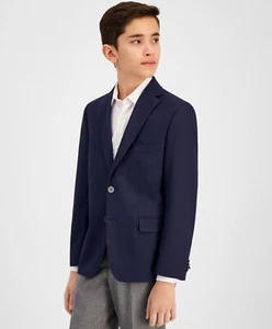Michael Kors Youth Boys Two Button Suit Jacket Sport Coat Modern Blue Size 8R - Picture 1 of 13