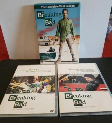 BREAKING BAD THE COMPLETE FIRST SEASON DVD BOX SET 3 DISC SET ORIGINAL EXCELLENT - Image 1 of 4