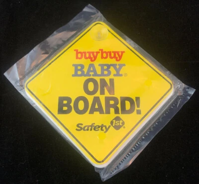 Letrero de seguridad 1er bebé bebé a bordo: lote amarillo de 2 ventosas nuevas en bolsa Foto 1 de 4