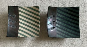 Pair Vintage Studio Pottery Wall Art Plaques Sculptures. Signed. 13x13” - Picture 1 of 10