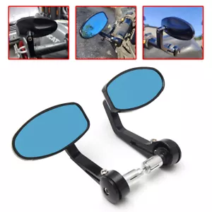 7/8" CNC Handle Bar End Rearview Side Mirrors For Honda Yamaha Kawasaki Suzuki - Picture 1 of 9