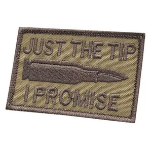 just the tip I promise coyote embroidered morale tactical US army hook cap patch - Picture 1 of 2