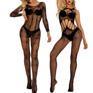 Body sexy tuta intimo lingerie qut cavo pigiama donna calza - Foto 1 di 18