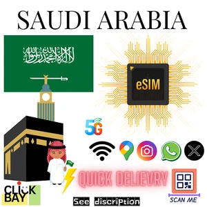 [eSIM] Arabie Saoudite Voyage e-SIM Haute Vitesse 4G/5G Données pendant 30 Jours (Données uniquement) - Photo 1 sur 7