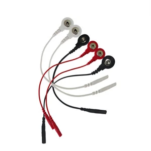 2 pares de electrodos cable cable cable pin convertidor a presión a botón para decenas/ems - Imagen 1 de 12