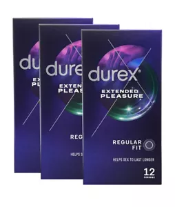 36 Pack Durex Performa Condoms Extended Pleasure I DISCREET Post 12 Pack x 3 - Picture 1 of 4