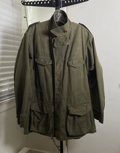 Vintage Military Work Chore Jacket Surplus By UFO Size XL - Picture 1 of 4