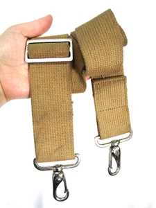 VTG Land's End Khaki Beige Canvas Silver Hardware Replacement Shoulder Strap - Picture 1 of 4