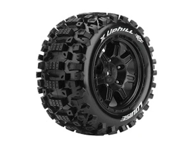 Louise X-Uphill Monster Truck Reifen auf Felge schwarz für X-Maxx - LOUT3297B - Bild 1 von 1