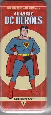 Figura Clásica DC Heroes SUPERMAN #1 Dark Horse Deluxe en una caja de metal con pin+ Foto 1 de 3