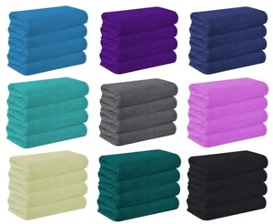 4x Big Jumbo Bath Sheets 100% Pure Cotton Large Size Bathroom Towels Wow Bargain - Picture 1 of 11