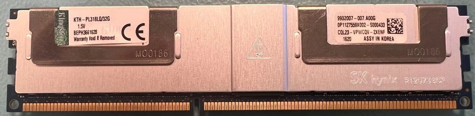 KTD-PE318LQ/32G Kingston 32GB PC3-14900 DDR3-1866MHz ECC DIMM Quad Rank Memory - Image 1 of 1