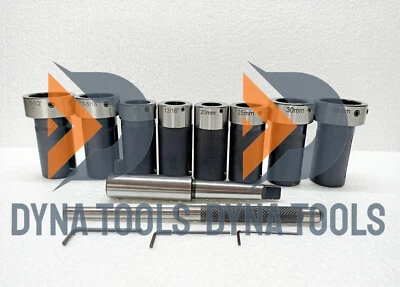 Lathe Tailstock Die Holder 8 Pcs Set MT2 Shank Holds 4 Metric & 4 Imperial Dies	 - Image 1 of 4