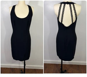 Vintage Dress 1990s Black Mini 8 - Picture 1 of 11