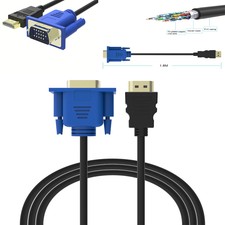 HDMI Male To VGA Female Video HD 1080P Adaptor Converter cable For PC DVD HDVD