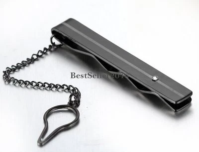 Gentleman Silver Metal Simple Necktie Tie Clip Bar Clasp Practical Plain - Image 1 of 2