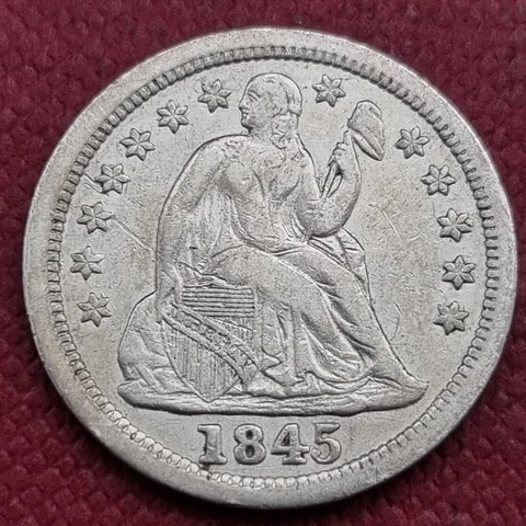 1845 Seated Liberty Dime 10c Better Grade XF #60333 Cover