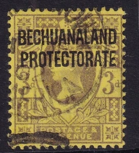 BECHUANALAND = QV era - 1897 3d Purple/Yellow. SG63 - fine used with CDS - Picture 1 of 2
