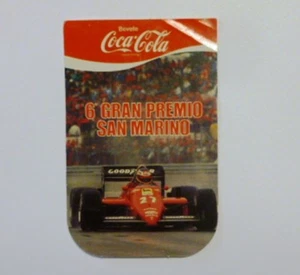 VECCHIO ADESIVO / Old Sticker COCA COLA 6° GP SAN MARINO FERRARI F1 (cm 8 x 12) - Picture 1 of 1