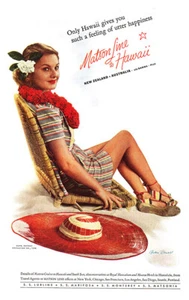 1938 Matson Line: Such a Feeling of Utter Happiness Hawaii Vintage Print Ad - Picture 1 of 1