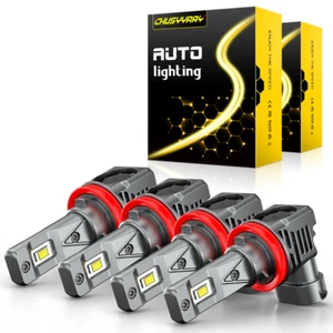 4x H8 H9 H11 LED Headlight Bulb KIT High/Low Beam Super Bright 6500K Xenon White - Picture 1 of 12