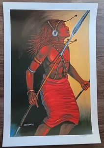 David Kibuuka. Ritual Dance II. Print after painting. SIGNED/Numbered - Picture 1 of 2