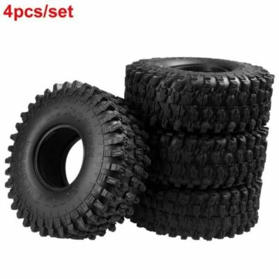 1.9" 120mm Rubber Felgen Reifen Tires NLI Für RC 1:10 Axial SCX10 D90 TRX-4 Cars - Bild 1 von 4