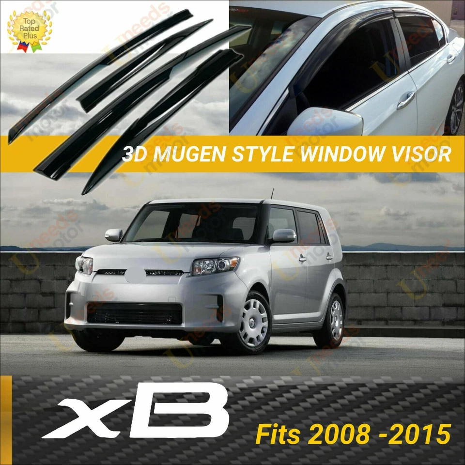 Fits Scion xB 2008-2015 Rain/Sun Guard 3D Window Visor Vent Door Deflector - Image 1 of 4