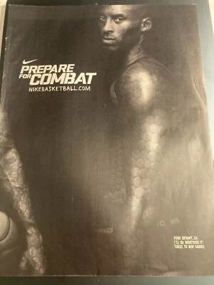 Anuncio impreso 2010 de Kobe Bryant para Nike. 'Prepárate para el combate' Foto 1 de 3