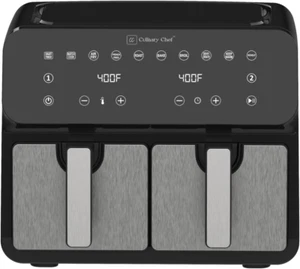 Friggitrice ad Aria Elettrica 9,5 Quart, Doppio Cestello (4,75Qt*2), Temperatura Regolabile, a - Foto 1 di 4