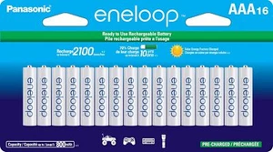 Panasonic eneloop AAA 2100 Cycle Ni-MH Pre-Charged Rechargeable Batteries 16 Pck - Picture 1 of 8