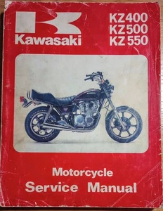 KAWASAKI KZ400 KZ500 KZ550 (1979-81) ORIGINAL FACTORY WORKSHOP MANUAL *VGC* - Picture 1 of 2