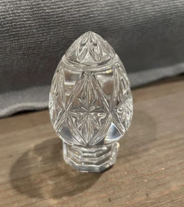 Lead Crystal Glass Egg 3" Tall Excellent Condition - Picture 1 of 2