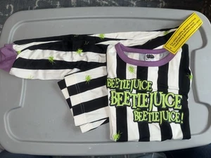Children’s XL Beetle juice Pajamas NWT soft Set youth 16-18 - Picture 1 of 2