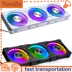 Phanteks D30 BLACK/White Reversed Fan - 3-pack - D30-120 D-RGB 12CM - Afbeelding 1 van 8