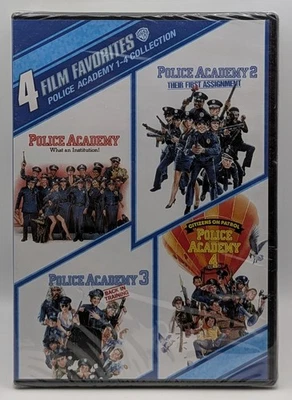Police Academy 1 2 4 & 4 DVD Film Collection NEW SEALED - Image 1 of 2