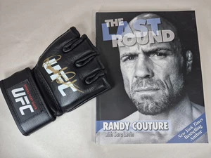 Randy Couture UFC Autograph Signed Glove & Book "The Last Round" - Picture 1 of 6