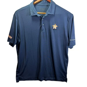 Columbia Golf Houston Astros Polo Shirt Navy Men's Size 2XL - Picture 1 of 7