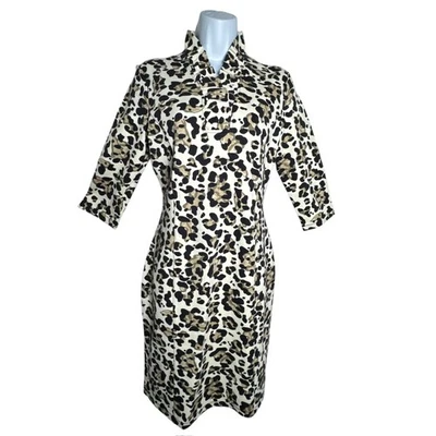 J.McLaughlin Durham оборки леопард платье женщин размер маленький Catalina ткани с Ярлыками - Изображение 1 из 4